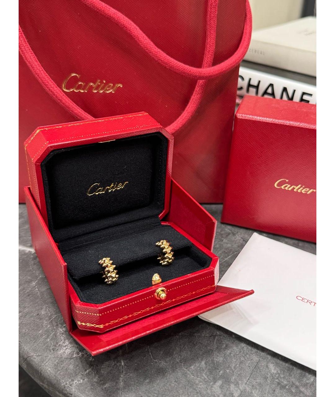 CARTIER Розовые серьги из розового золота, фото 2