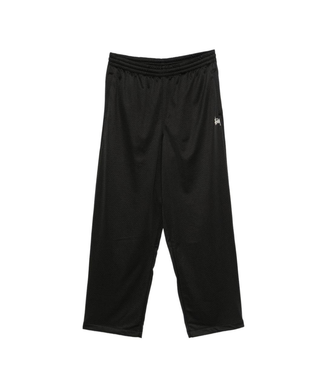 STUSSY Черные полиэстеровые повседневные брюки, фото 1