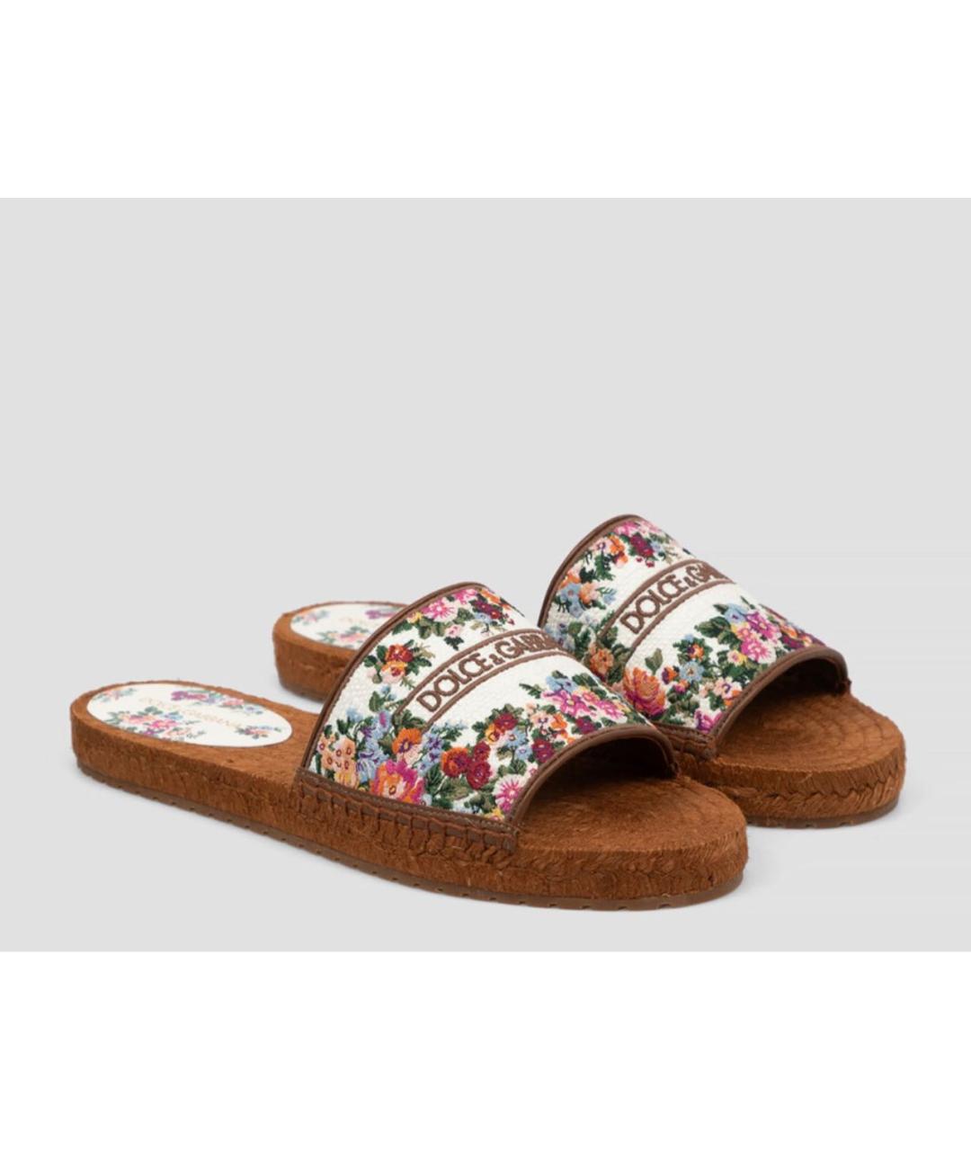 DOLCE&GABBANA Мульти шлепанцы, фото 2