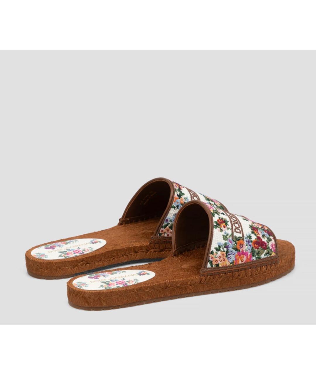 DOLCE&GABBANA Мульти шлепанцы, фото 4