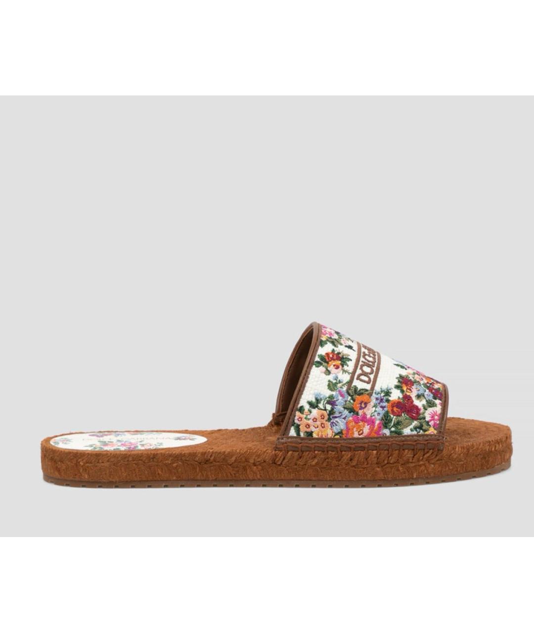 DOLCE&GABBANA Мульти шлепанцы, фото 5