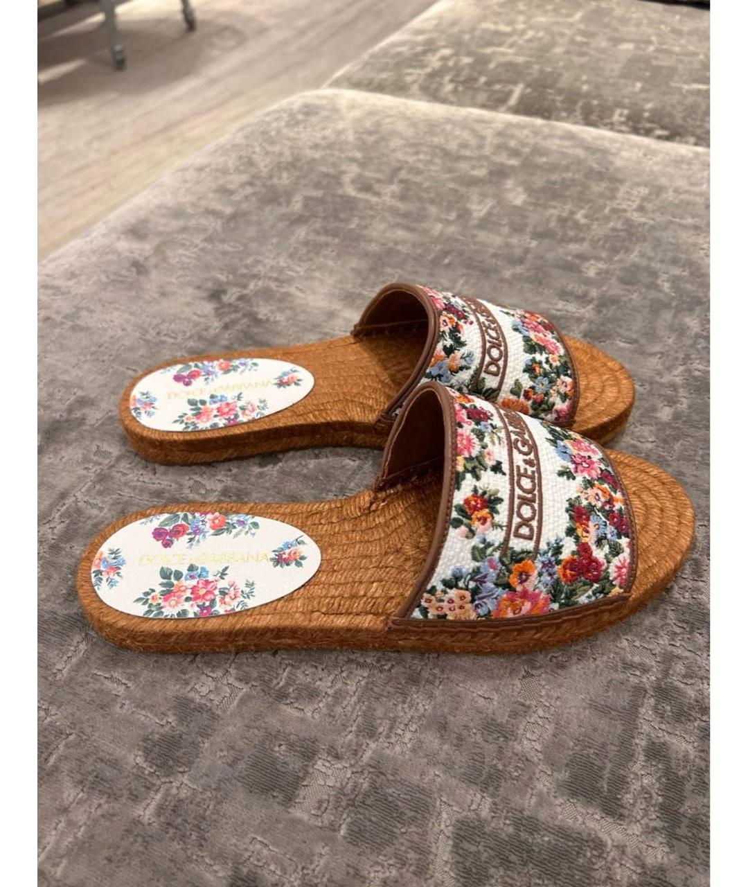 DOLCE&GABBANA Мульти шлепанцы, фото 3