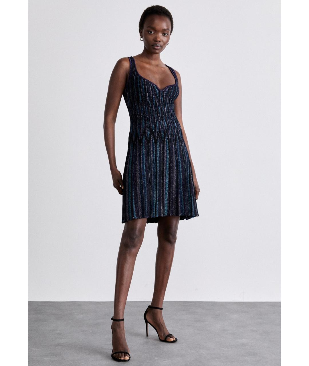 MISSONI Черное вискозное коктейльное платье, фото 2