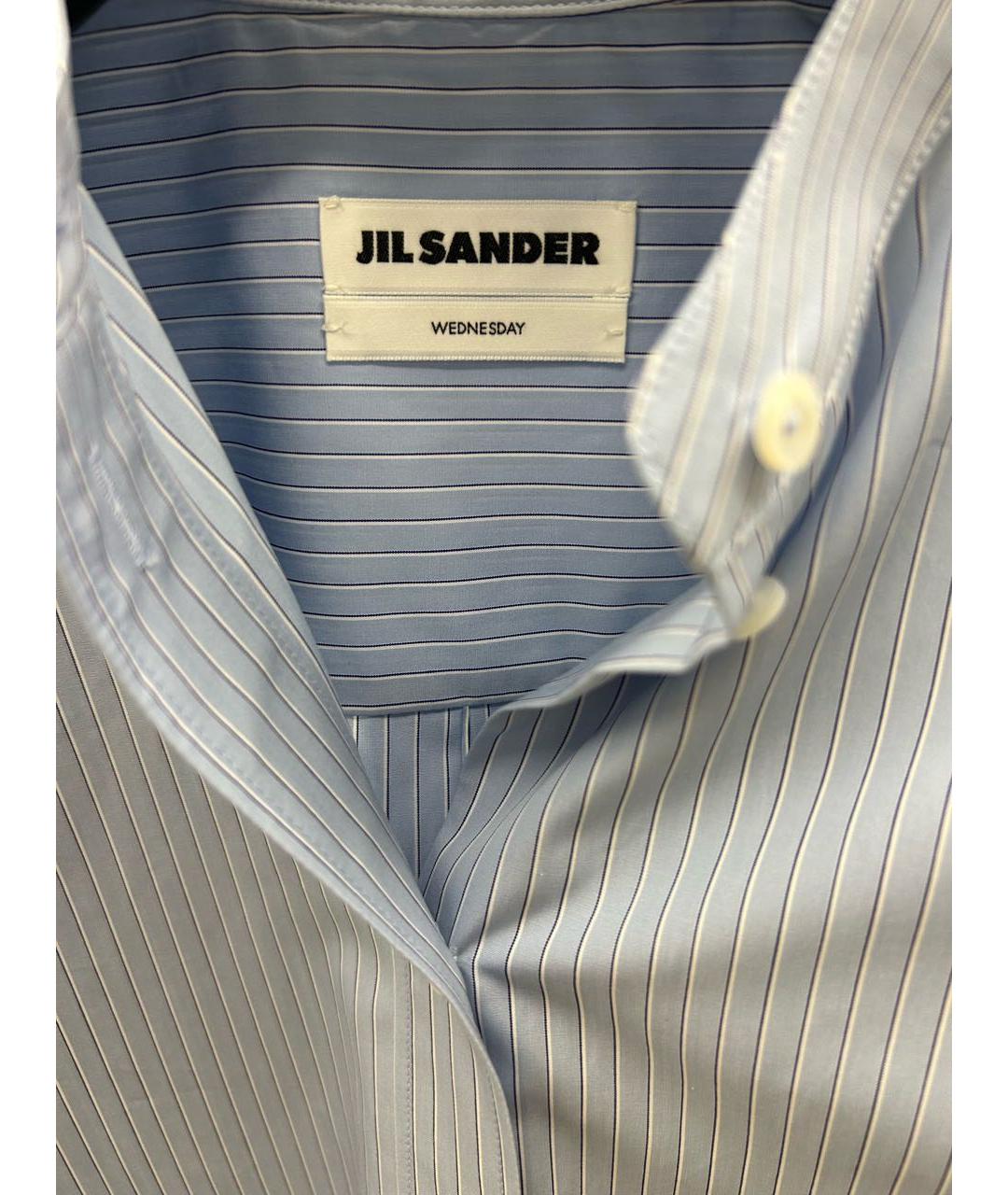 JIL SANDER Голубая хлопковая рубашка, фото 3