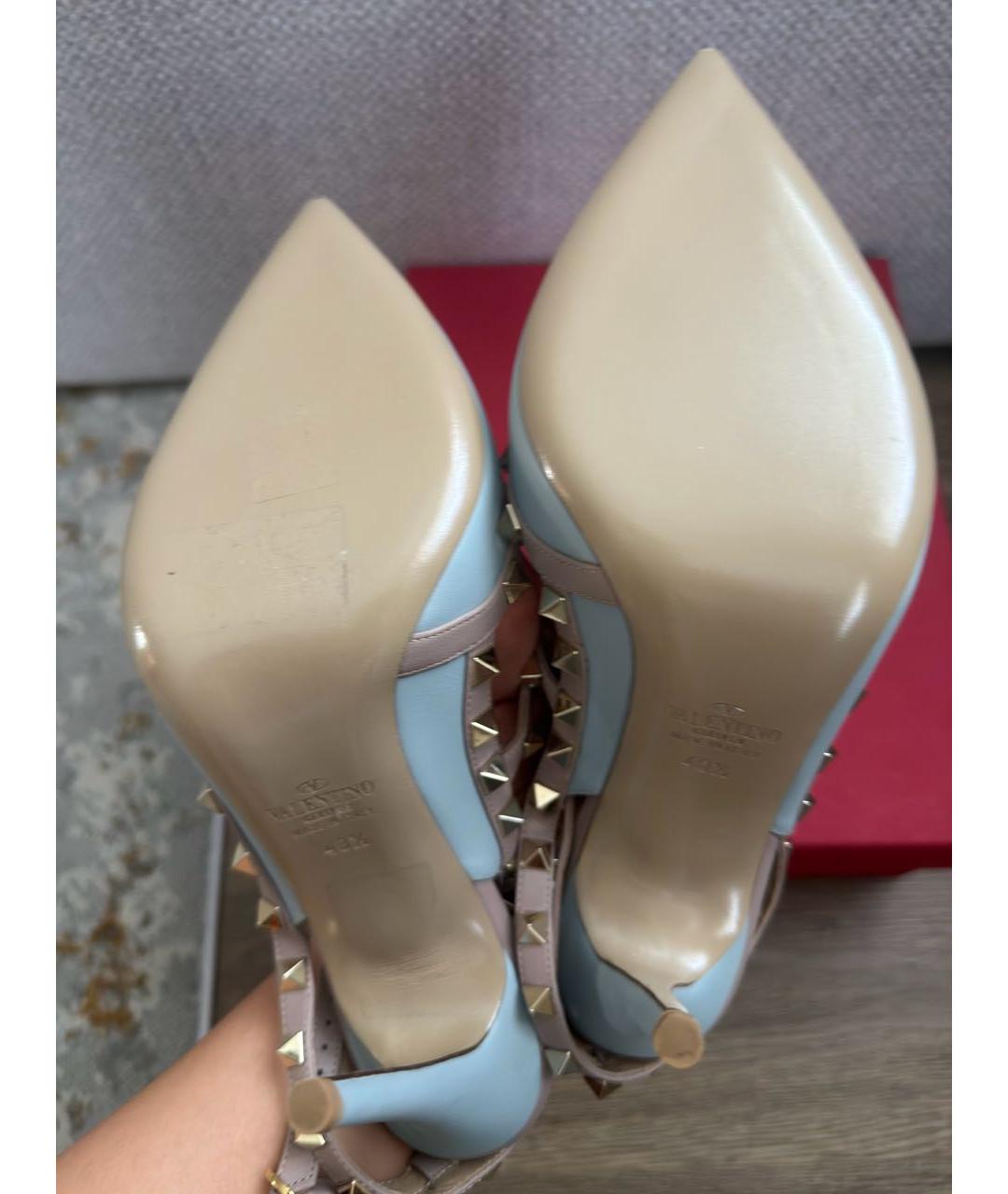 VALENTINO Голубые кожаные туфли, фото 7