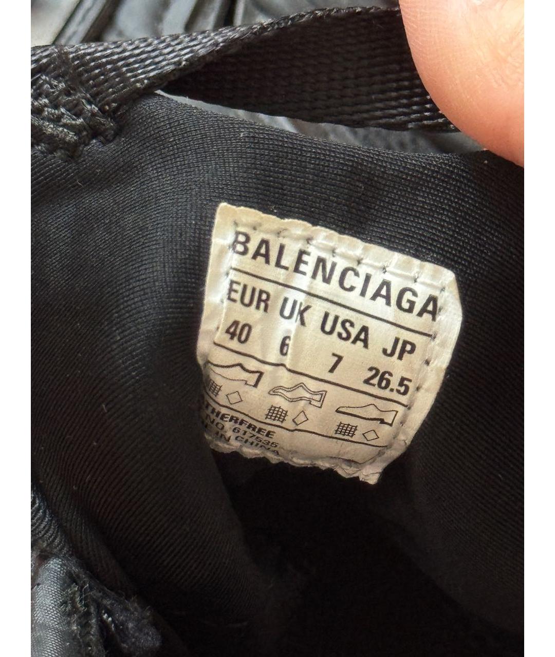 BALENCIAGA Черные низкие кроссовки / кеды, фото 4