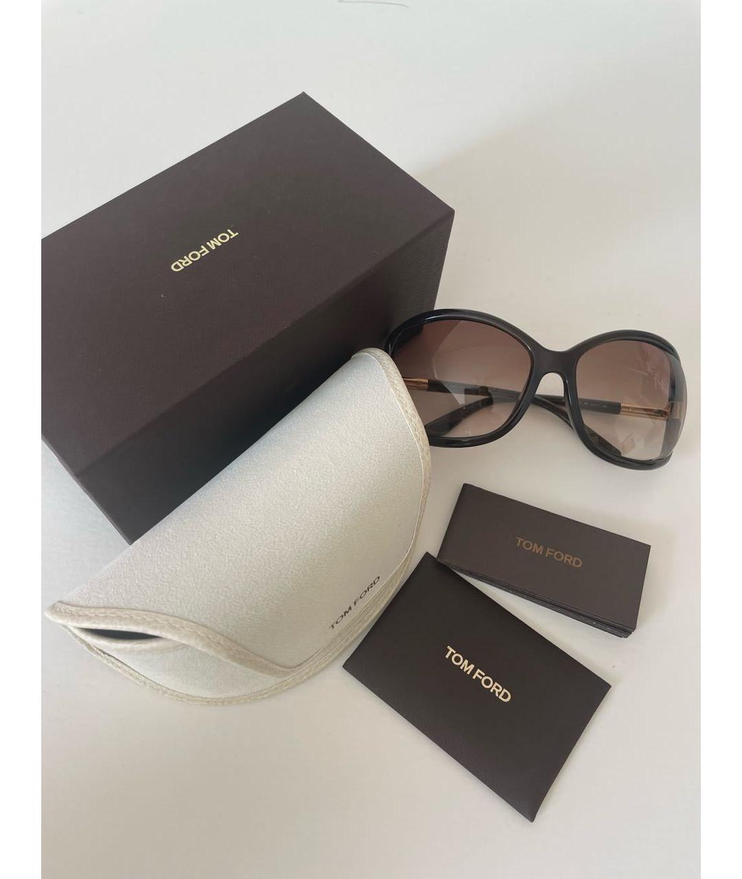 TOM FORD Коричневые пластиковые солнцезащитные очки, фото 4