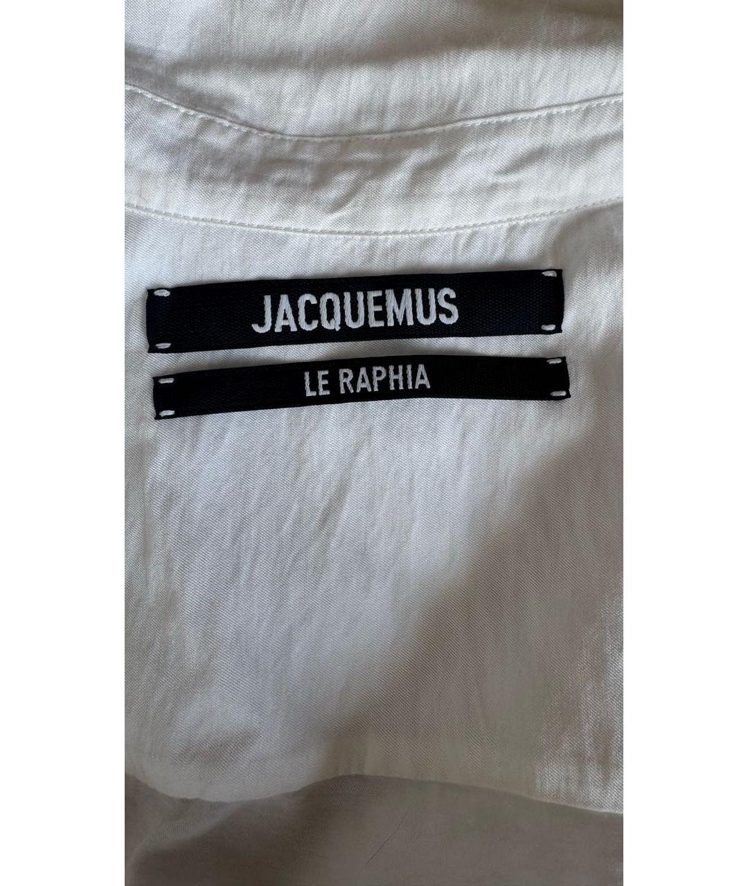 JACQUEMUS Белая вискозная блузы, фото 4
