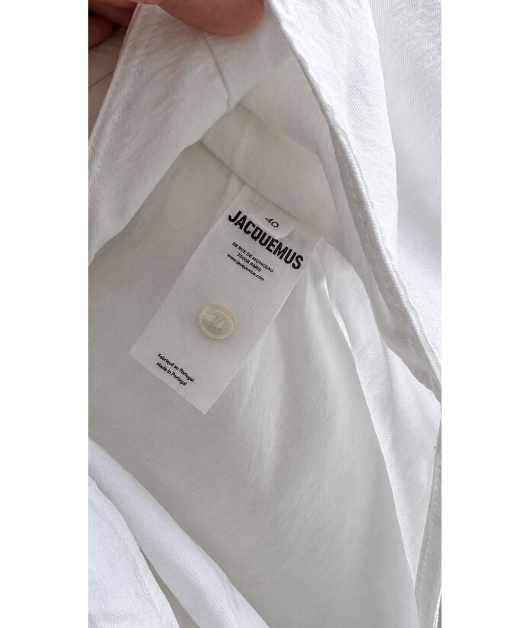 JACQUEMUS Белая вискозная блузы, фото 5