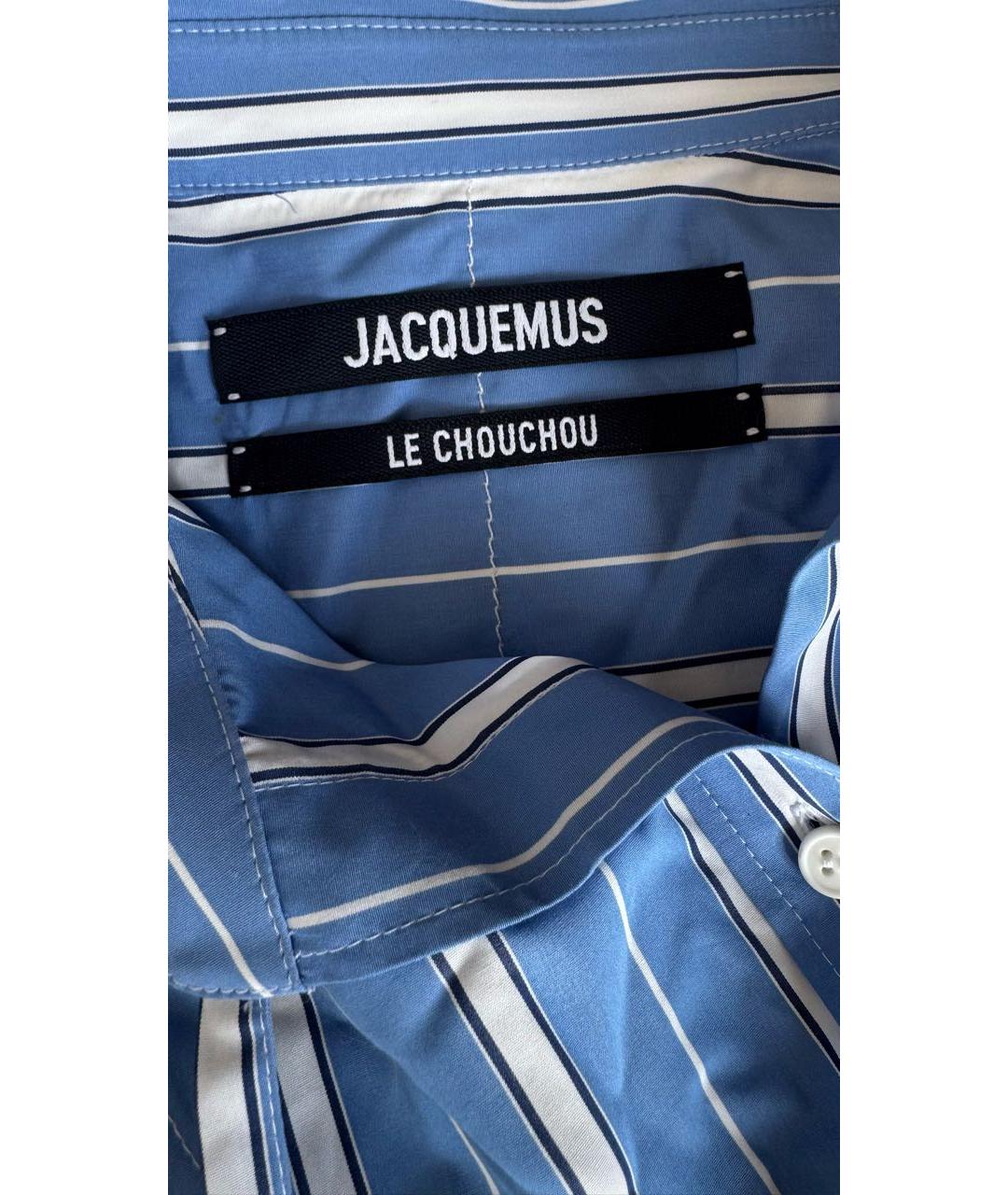 JACQUEMUS Синяя хлопковая блузы, фото 4