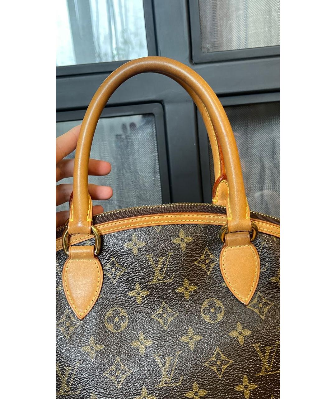 LOUIS VUITTON Коричневая сумка с короткими ручками, фото 4