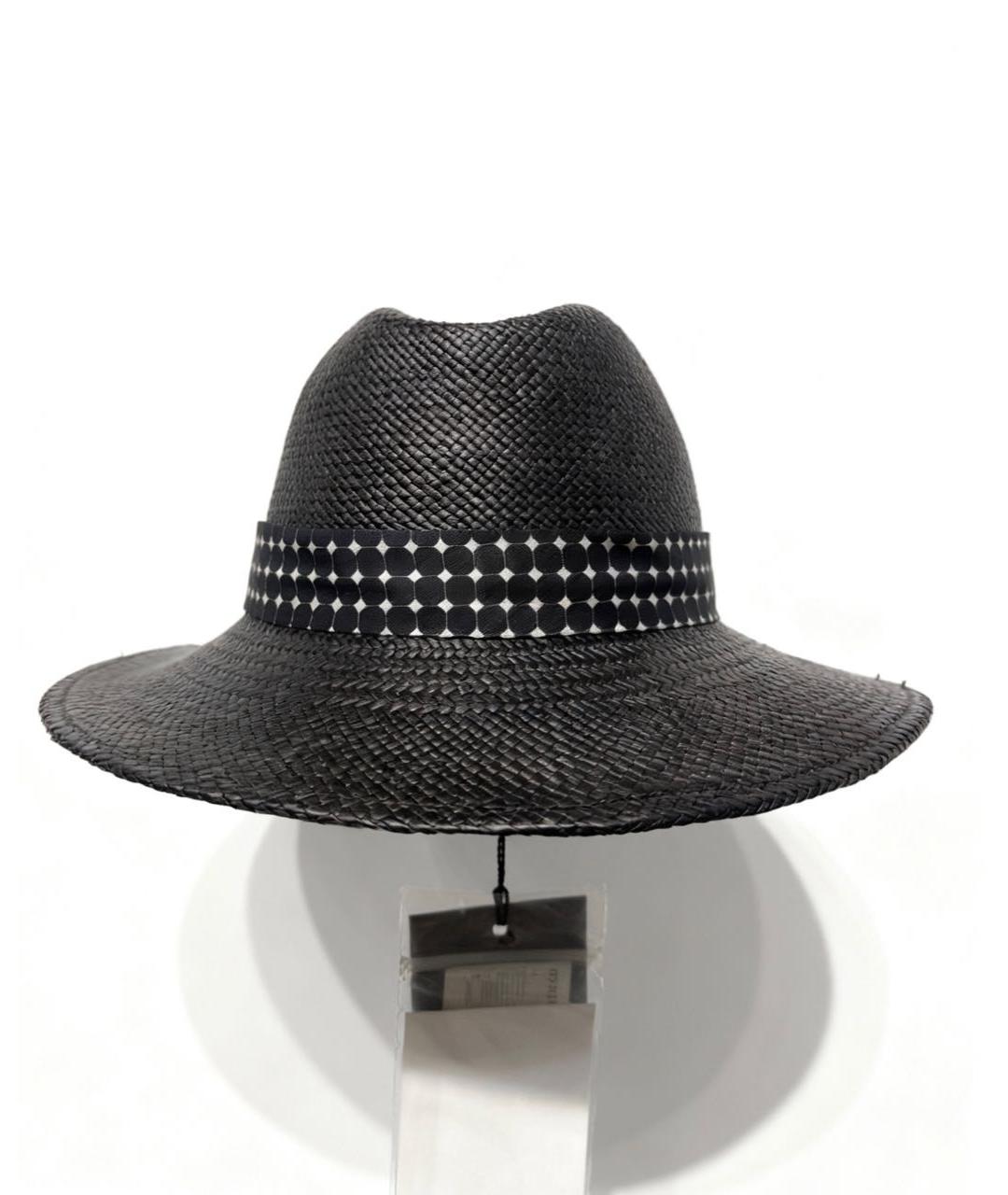 ALEXANDER MCQUEEN Черная соломенная шляпа, фото 3