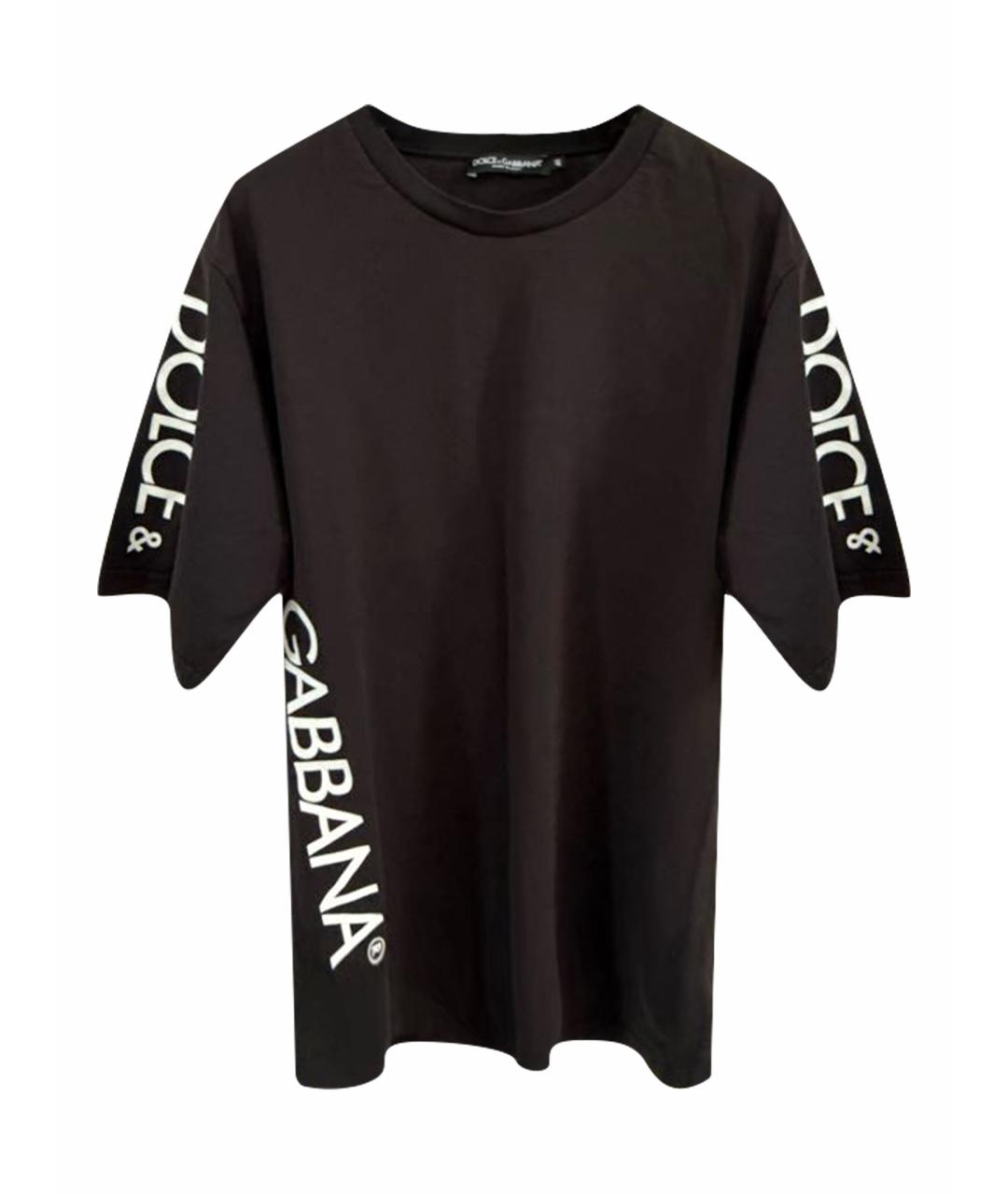 DOLCE&GABBANA Черная хлопковая футболка, фото 1