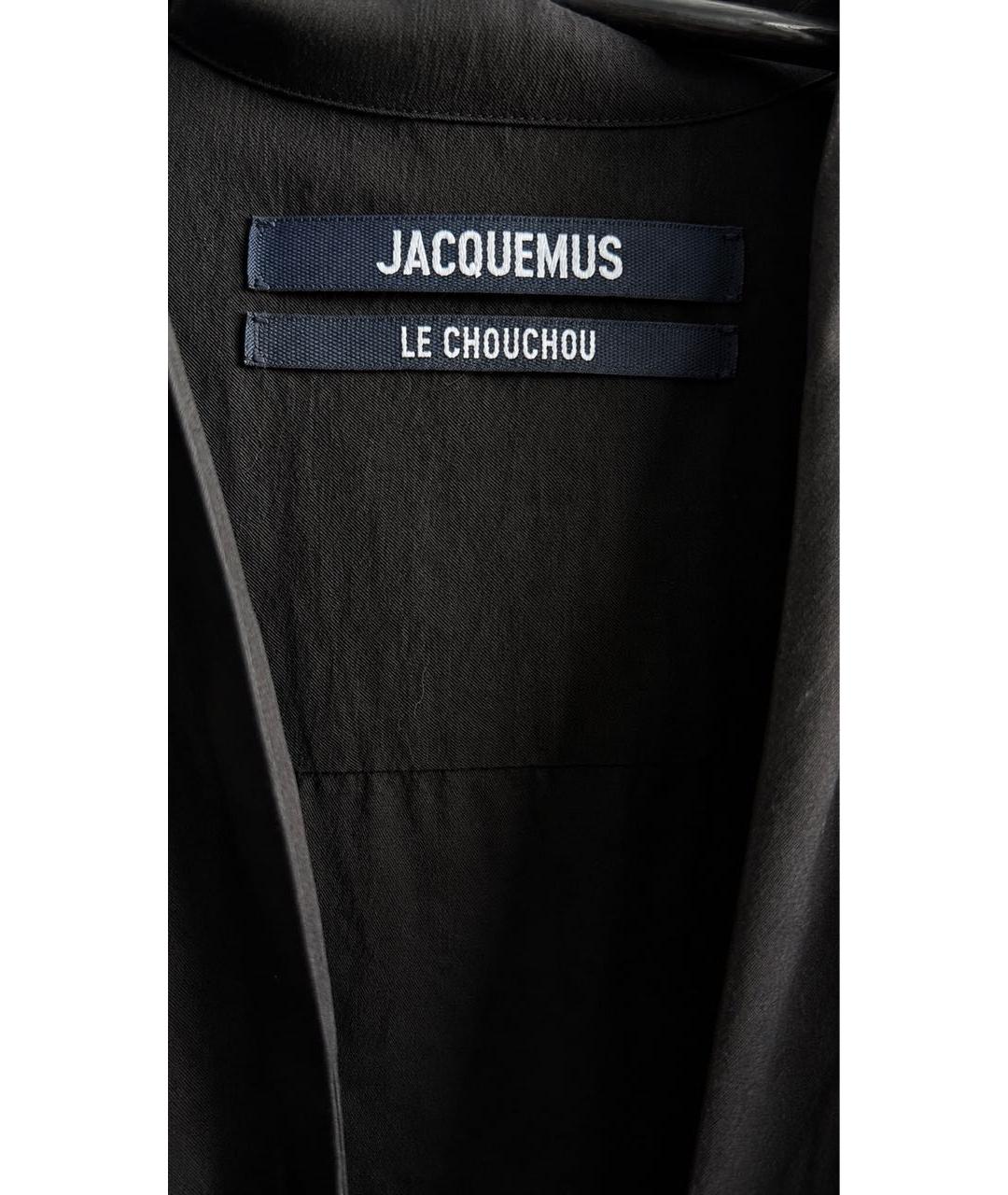 JACQUEMUS Черное вискозное повседневное платье, фото 4
