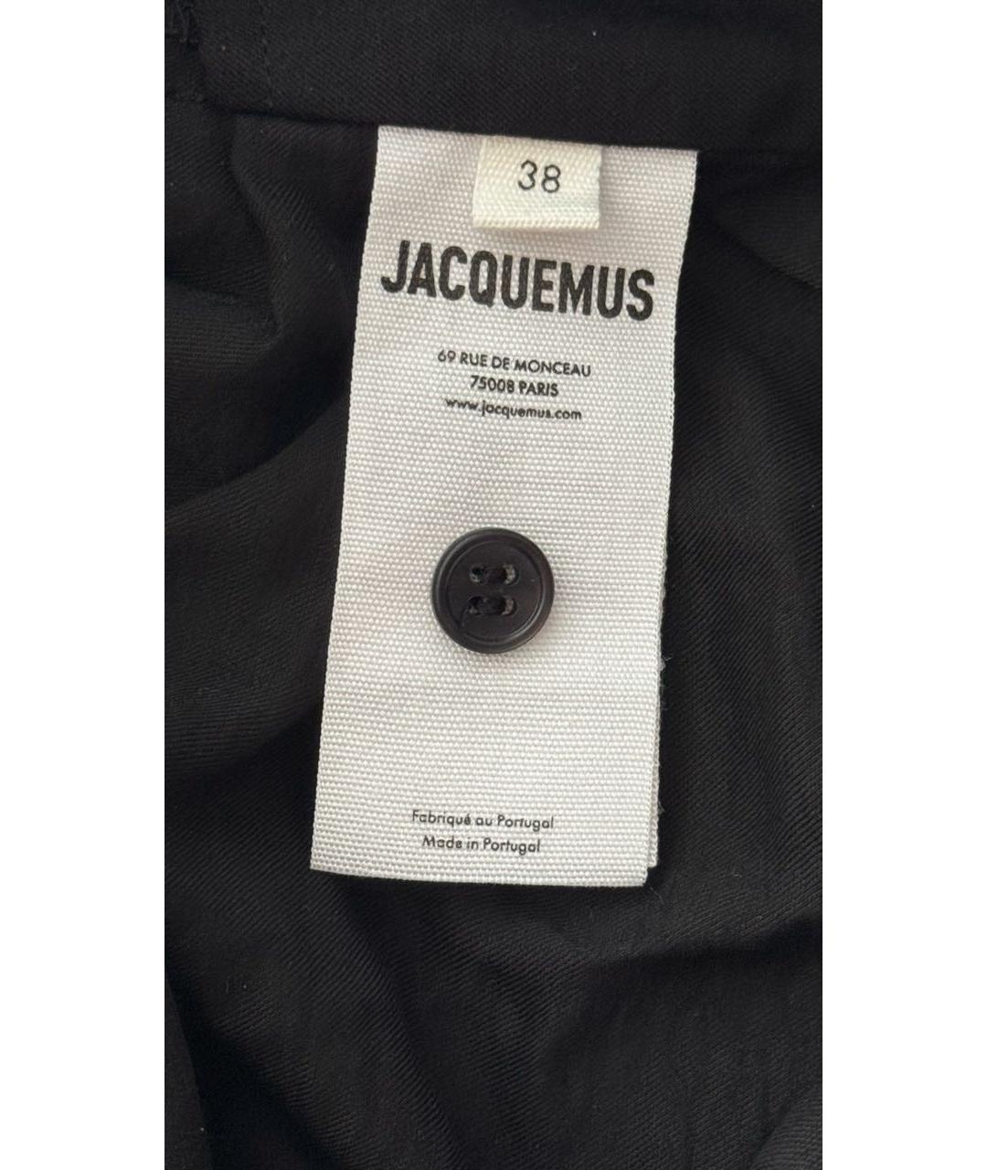 JACQUEMUS Черное вискозное повседневное платье, фото 5