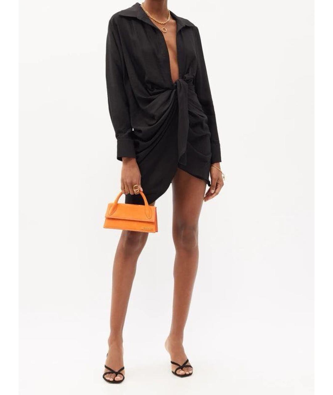 JACQUEMUS Черное вискозное повседневное платье, фото 7