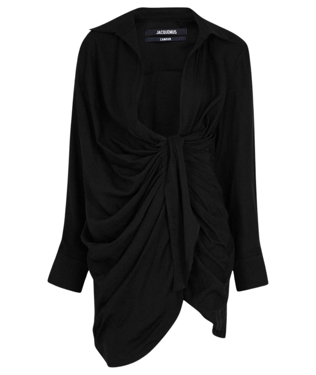 JACQUEMUS Черное вискозное повседневное платье, фото 1
