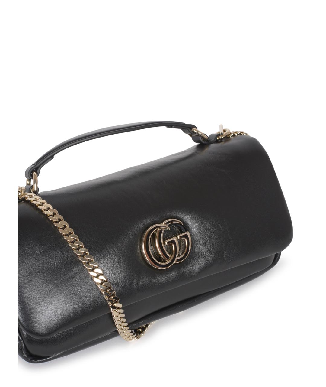 GUCCI Черная кожаная сумка через плечо, фото 4