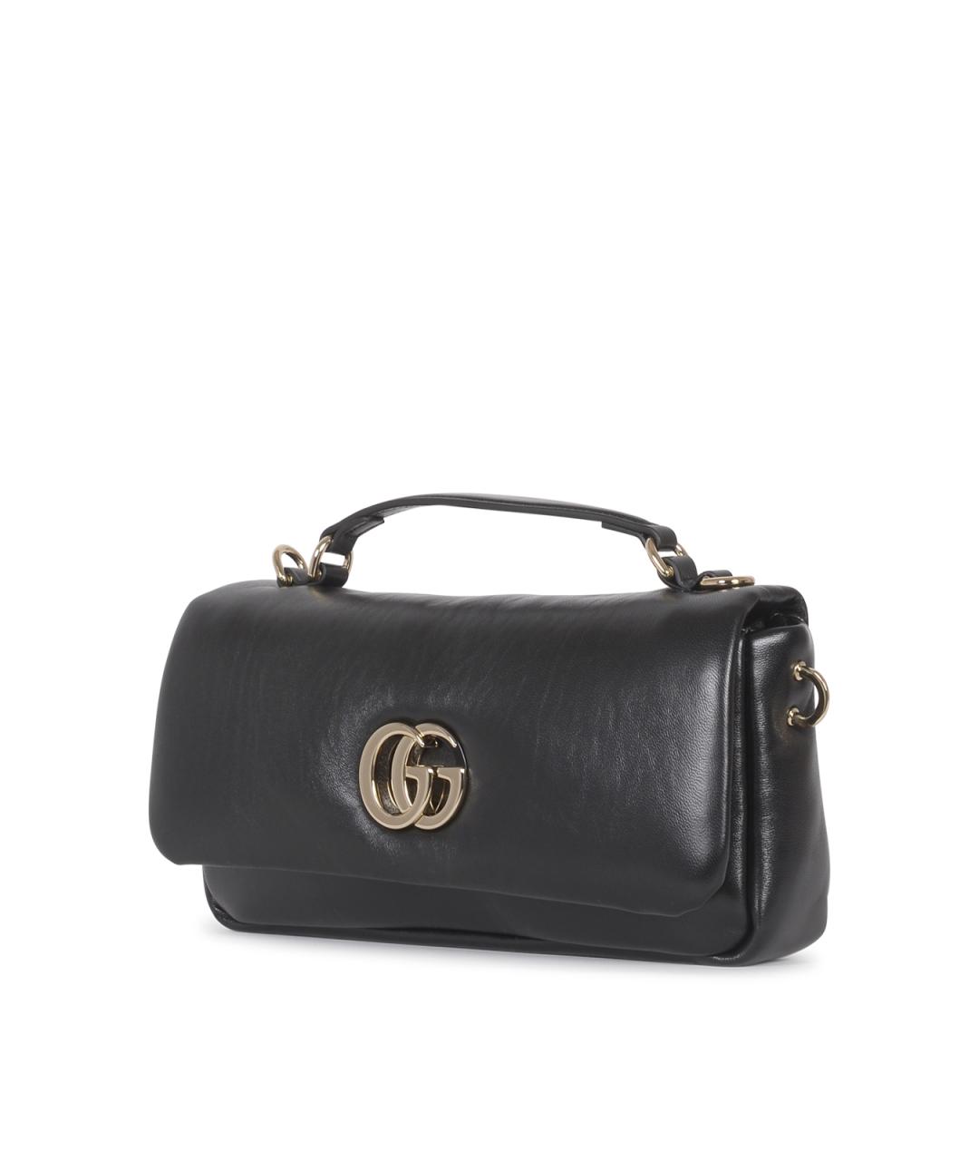 GUCCI Черная кожаная сумка через плечо, фото 2