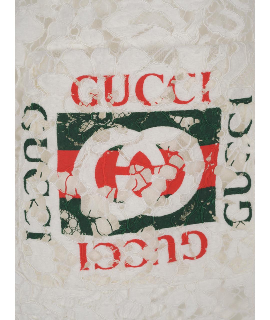 GUCCI Белые хлопковые шорты, фото 3