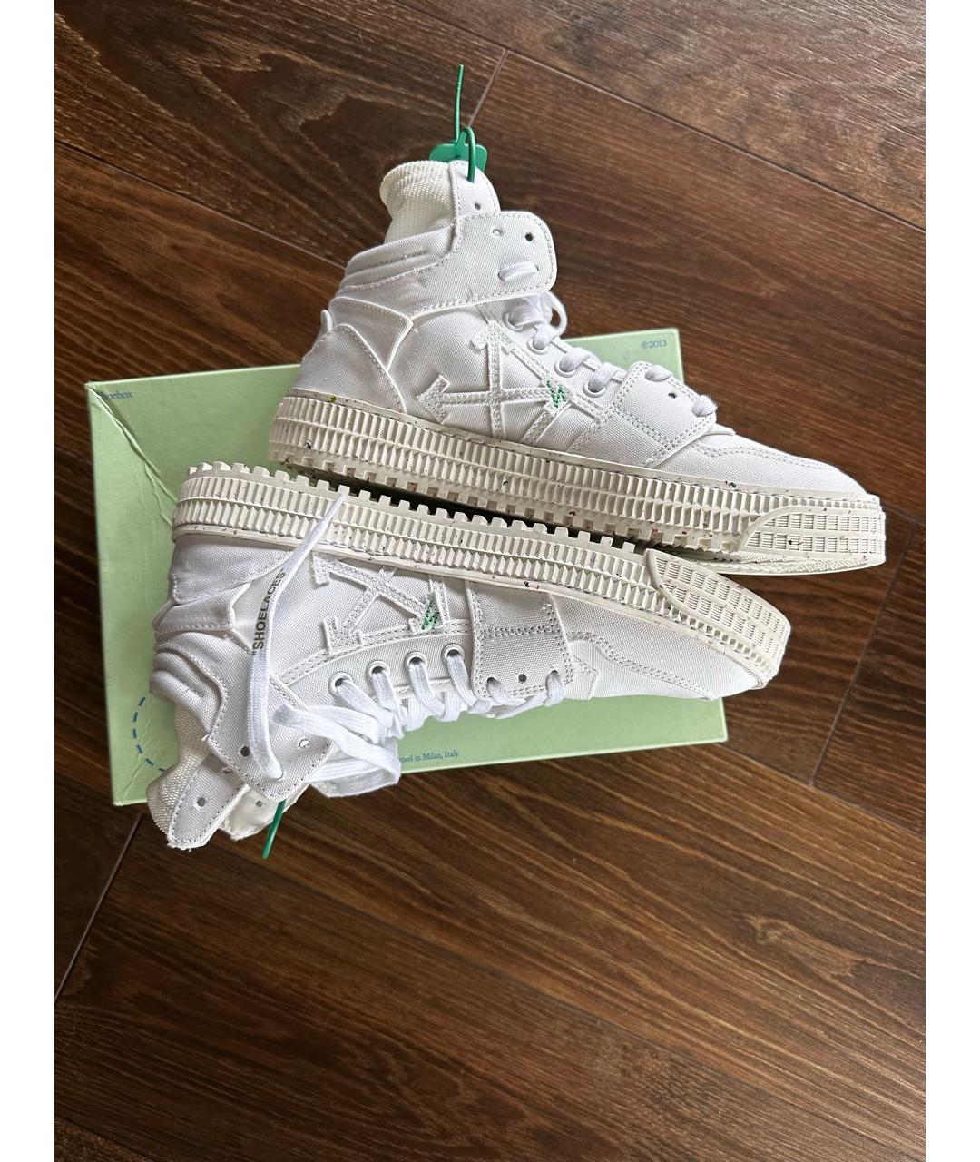 OFF-WHITE Белые высокие кроссовки / кеды, фото 8