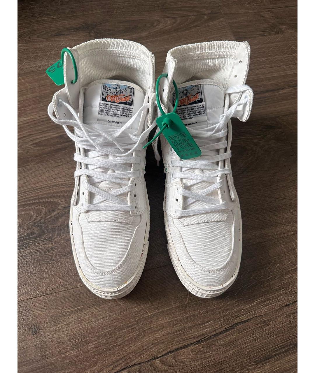 OFF-WHITE Белые высокие кроссовки / кеды, фото 2