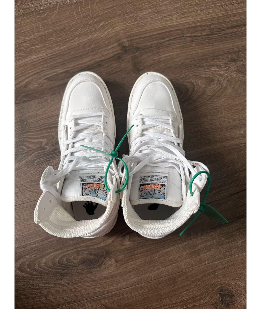 OFF-WHITE Белые высокие кроссовки / кеды, фото 3