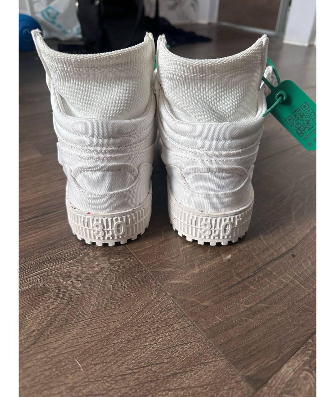 OFF-WHITE Белые высокие кроссовки / кеды, фото 4