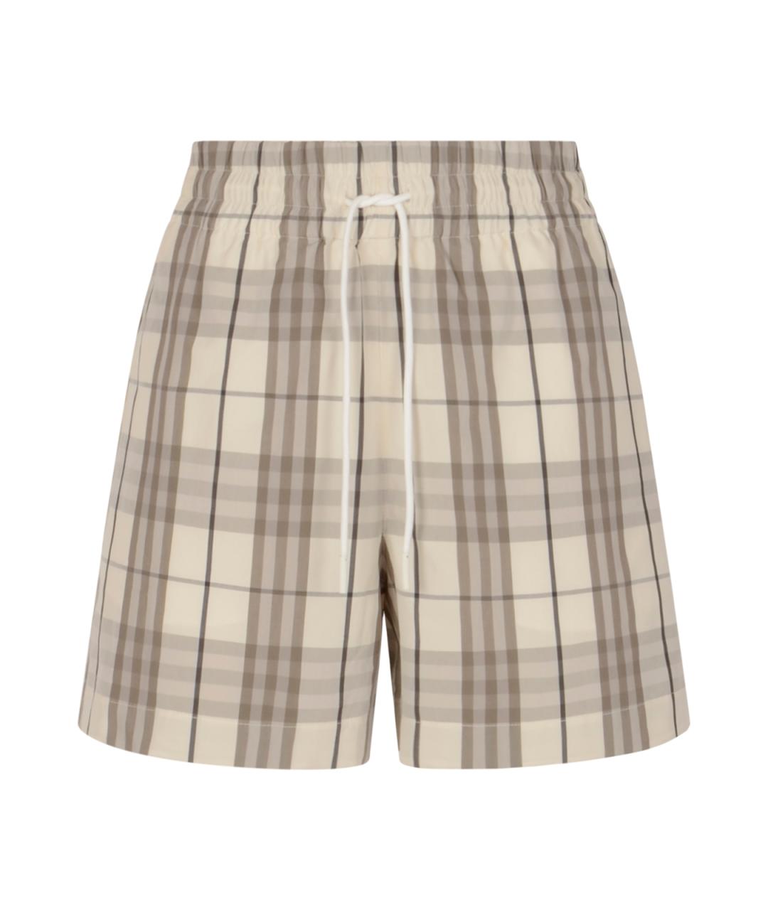 BURBERRY Бежевые хлопковые шорты, фото 1