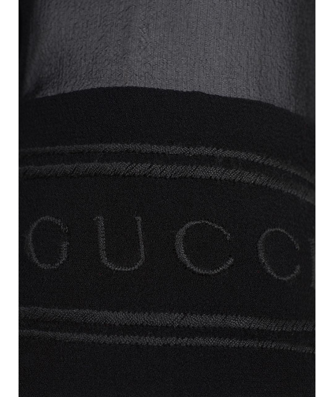 GUCCI Черная шелковая блузы, фото 3