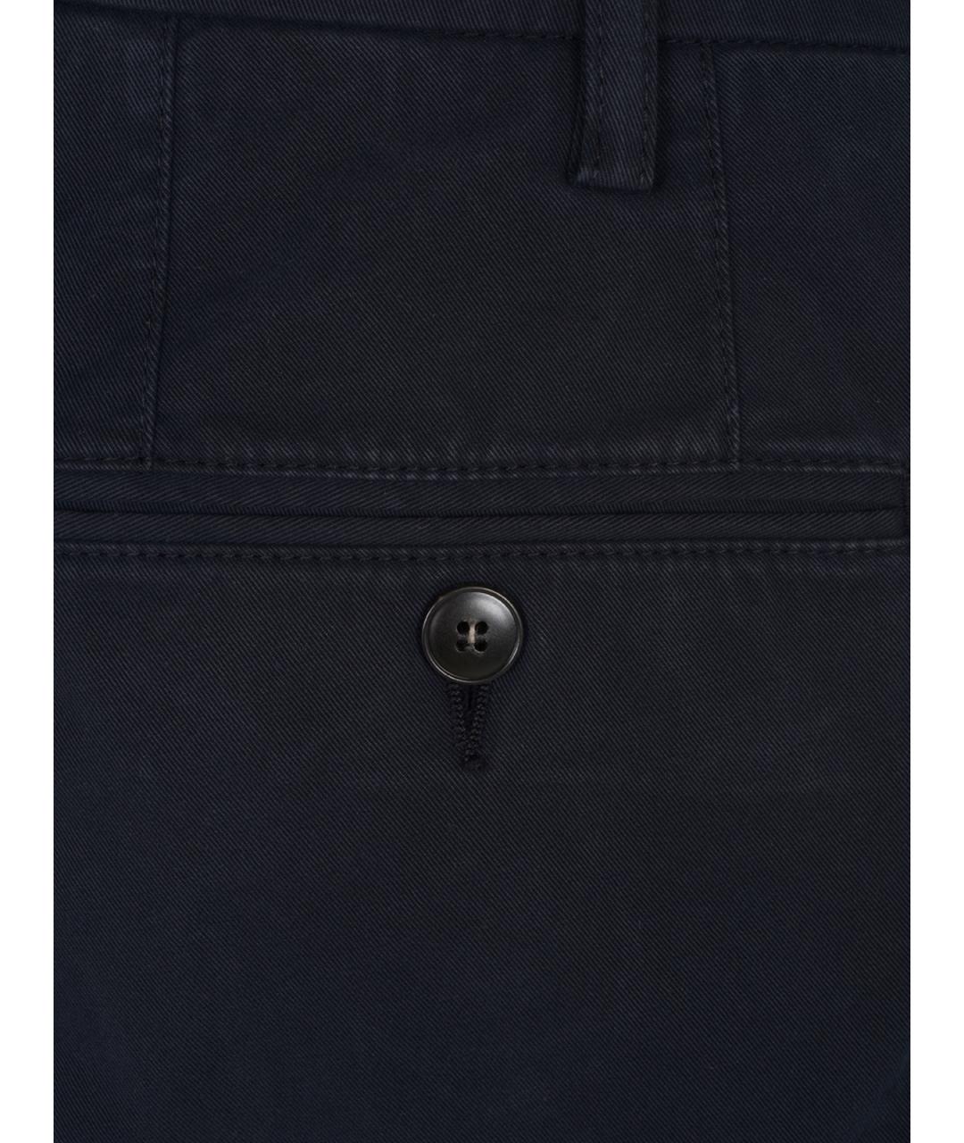 CANALI Черные хлопковые повседневные брюки, фото 3