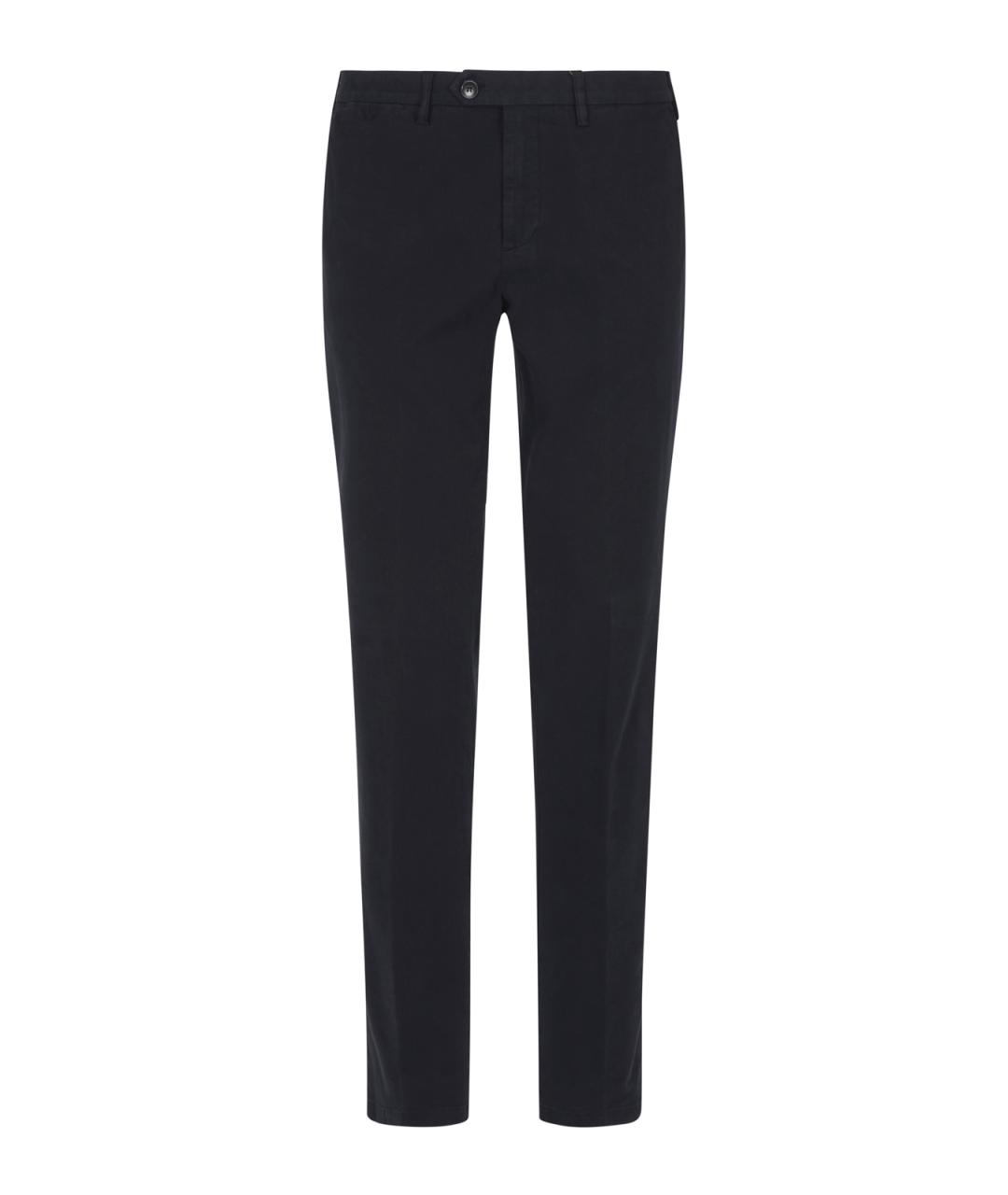 CANALI Черные хлопковые повседневные брюки, фото 1