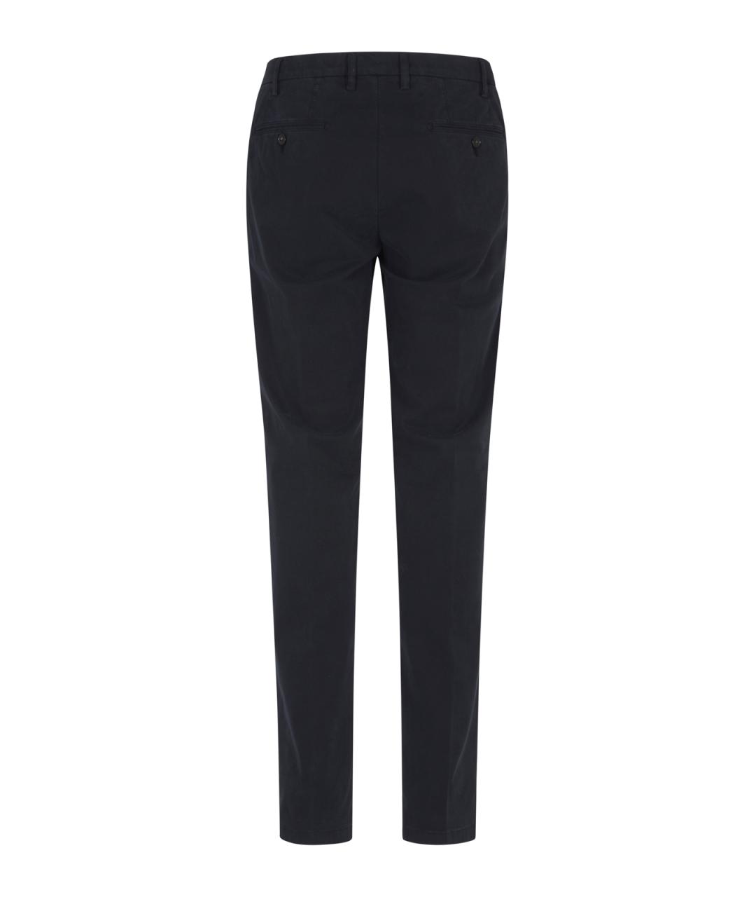 CANALI Черные хлопковые повседневные брюки, фото 2