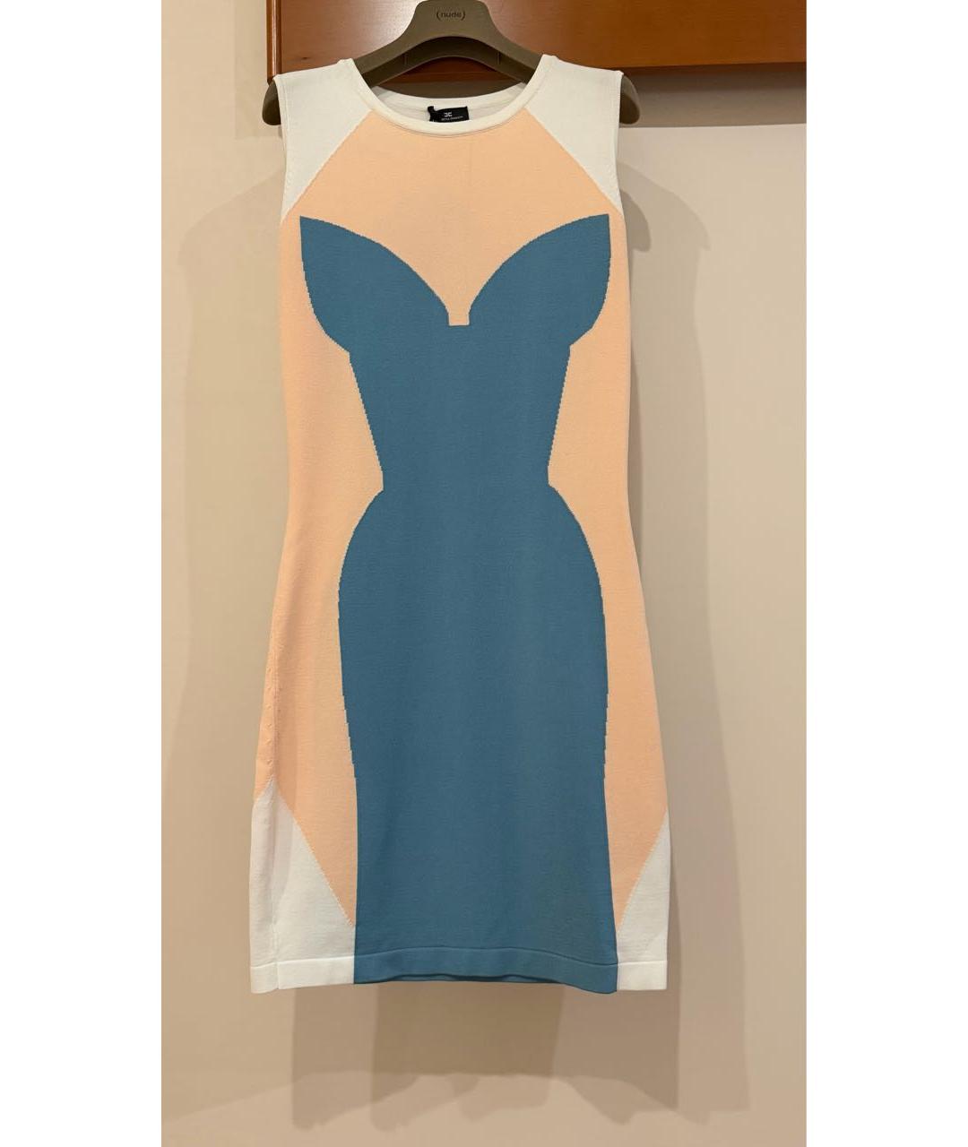 ELISABETTA FRANCHI Мульти вискозное платье, фото 6