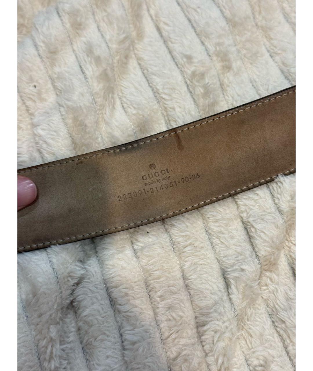 GUCCI Черный кожаный ремень, фото 4