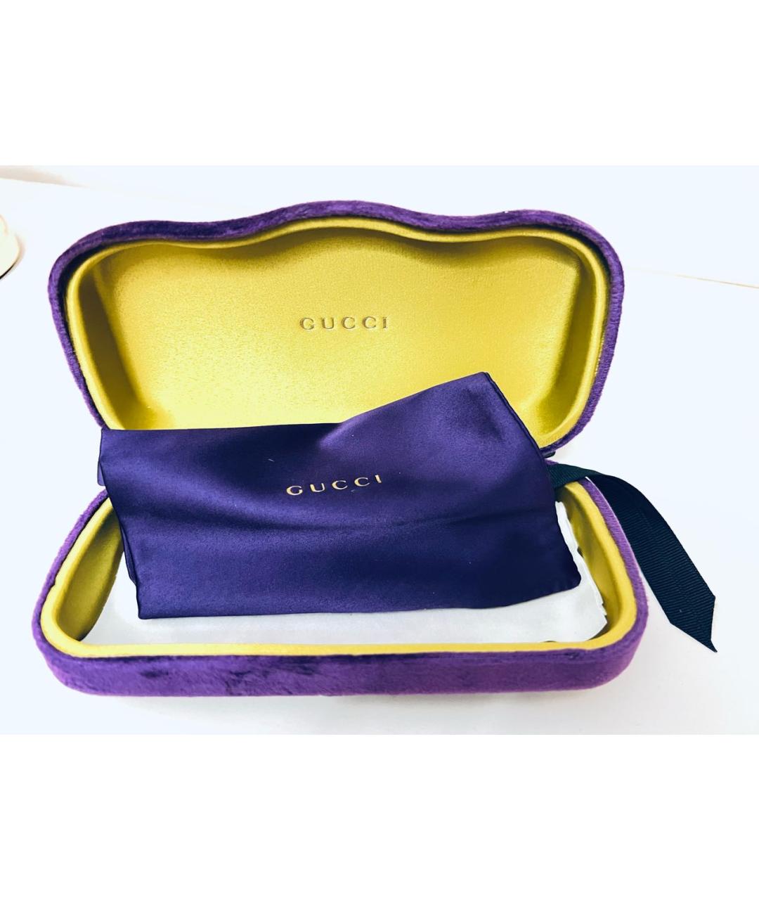 GUCCI Коричневые пластиковые солнцезащитные очки, фото 4