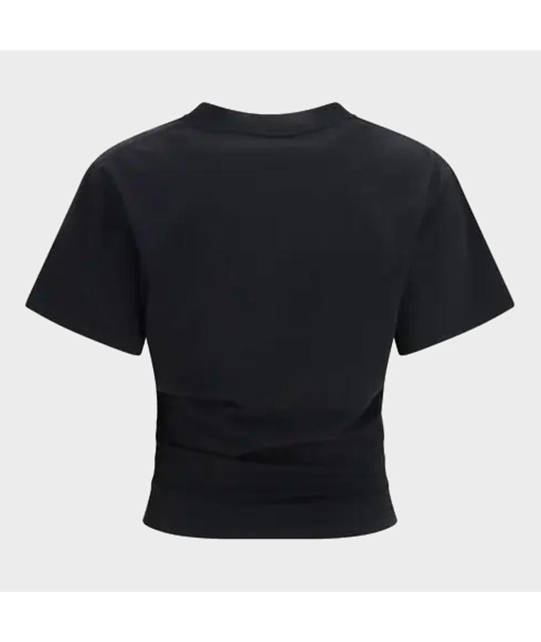 BALENCIAGA Черная хлопковая футболка, фото 2