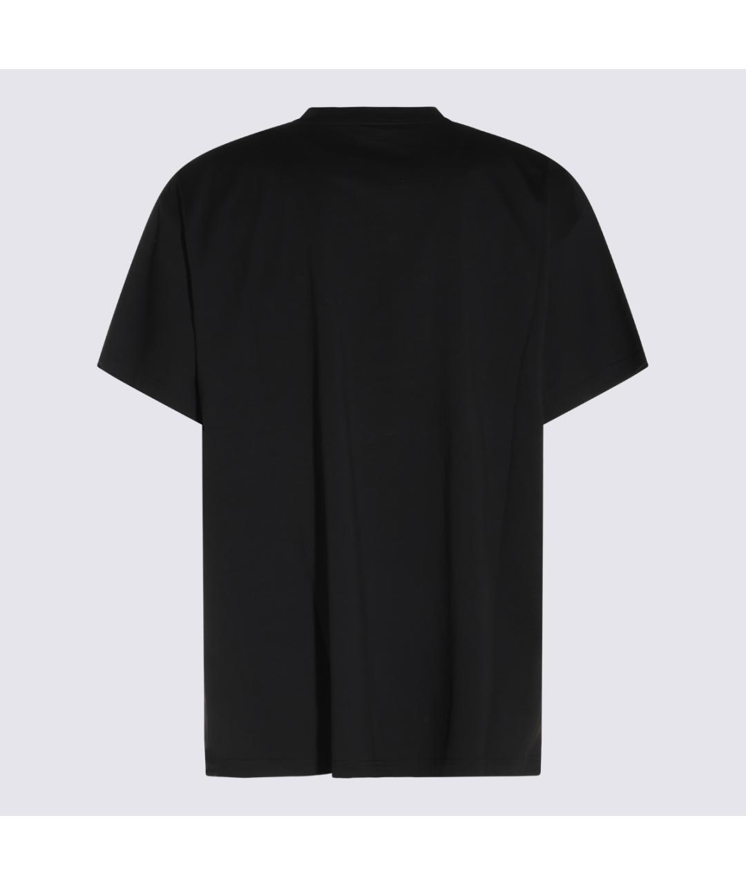 BALENCIAGA Черная хлопковая футболка, фото 2