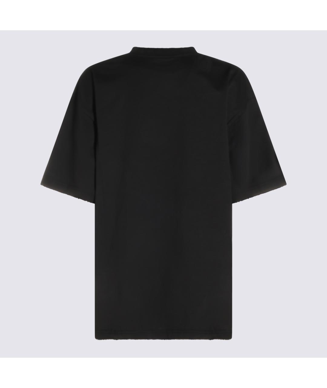 BALENCIAGA Черная хлопковая футболка, фото 2