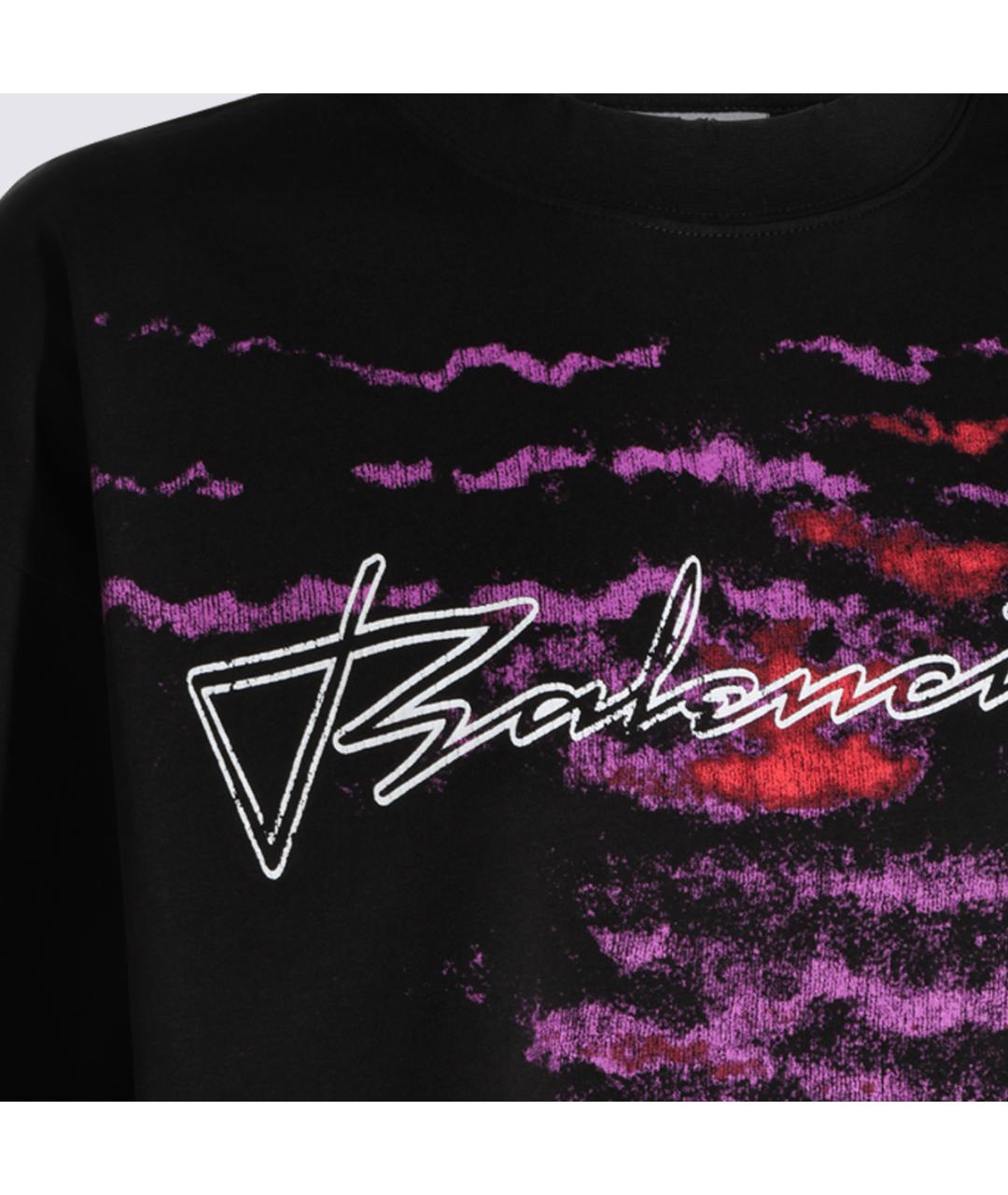 BALENCIAGA Черная хлопковая футболка, фото 3