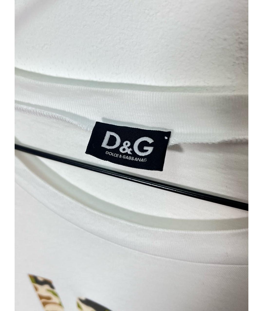 DOLCE&GABBANA Белая хлопковая футболка, фото 5
