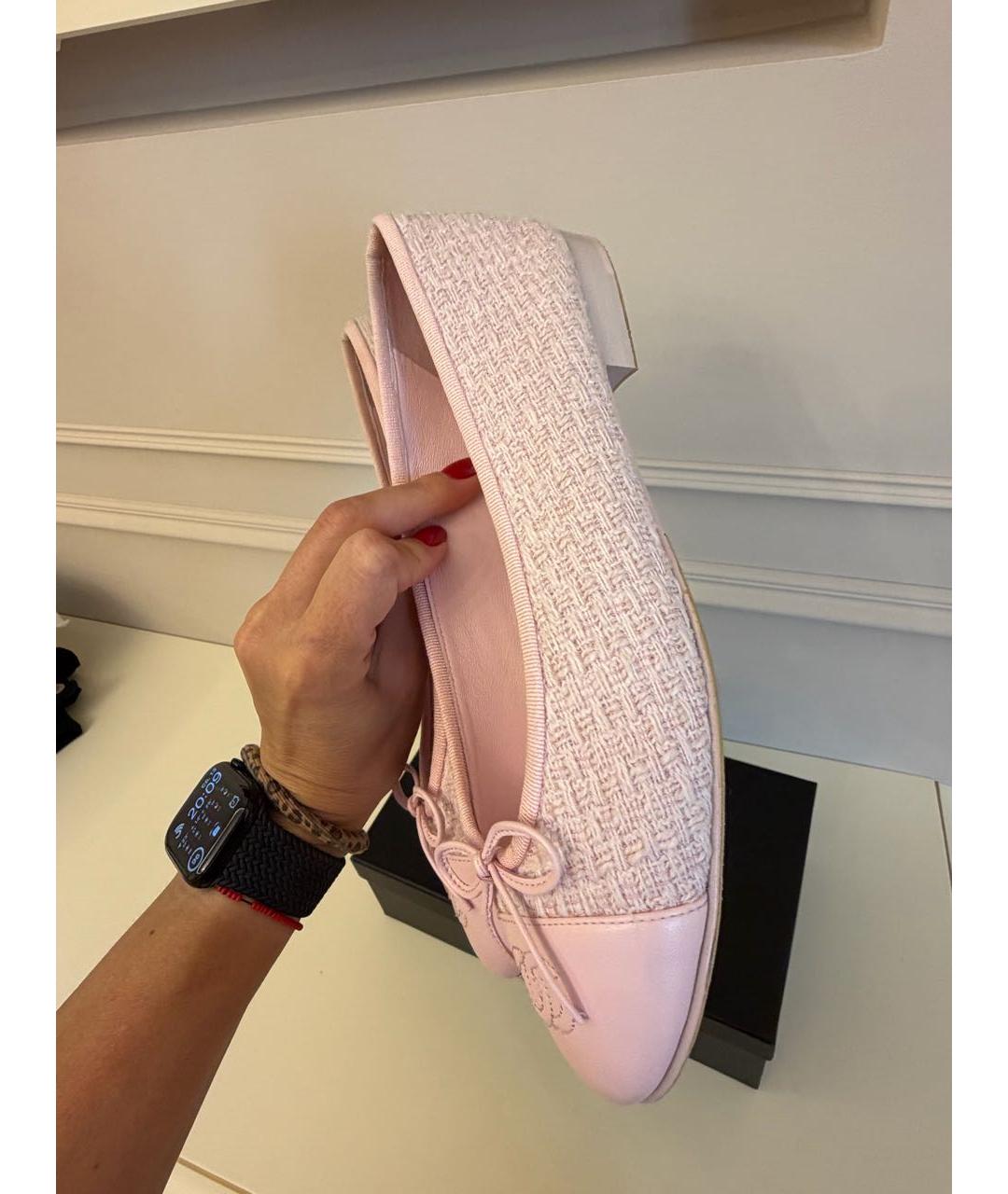 CHANEL Розовые балетки, фото 8