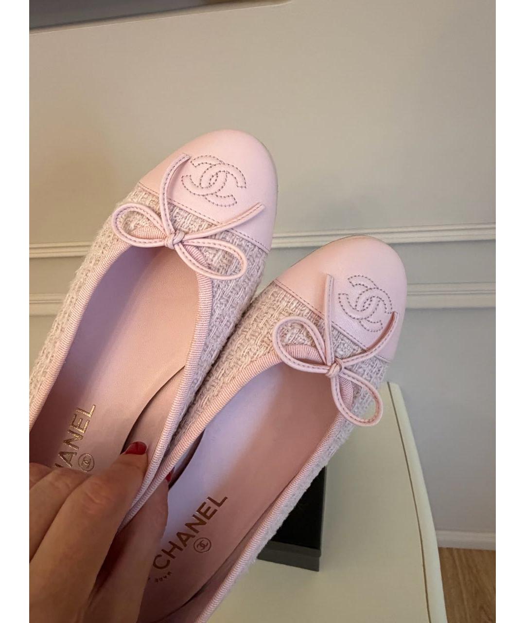 CHANEL Розовые балетки, фото 6