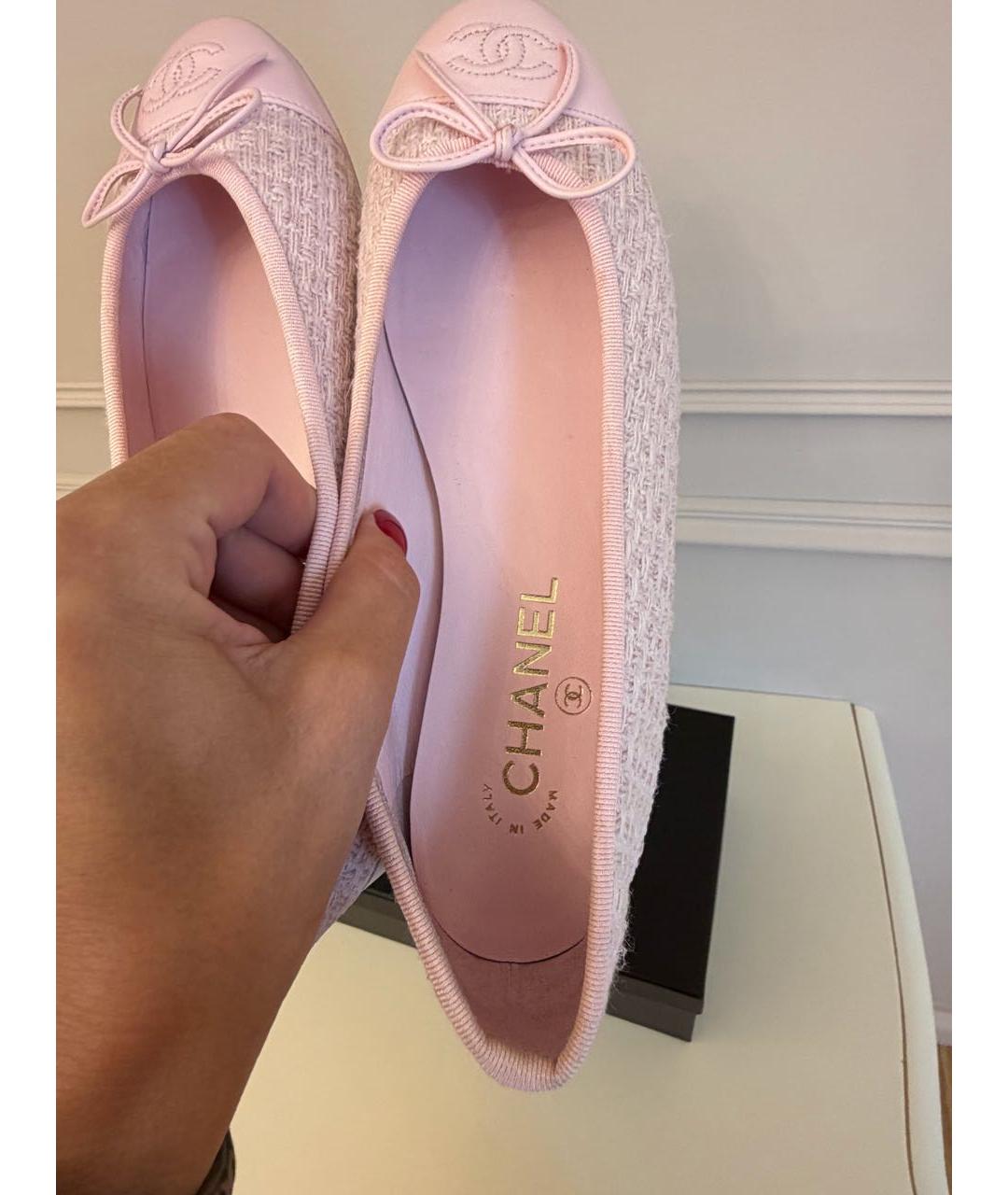 CHANEL Розовые балетки, фото 7