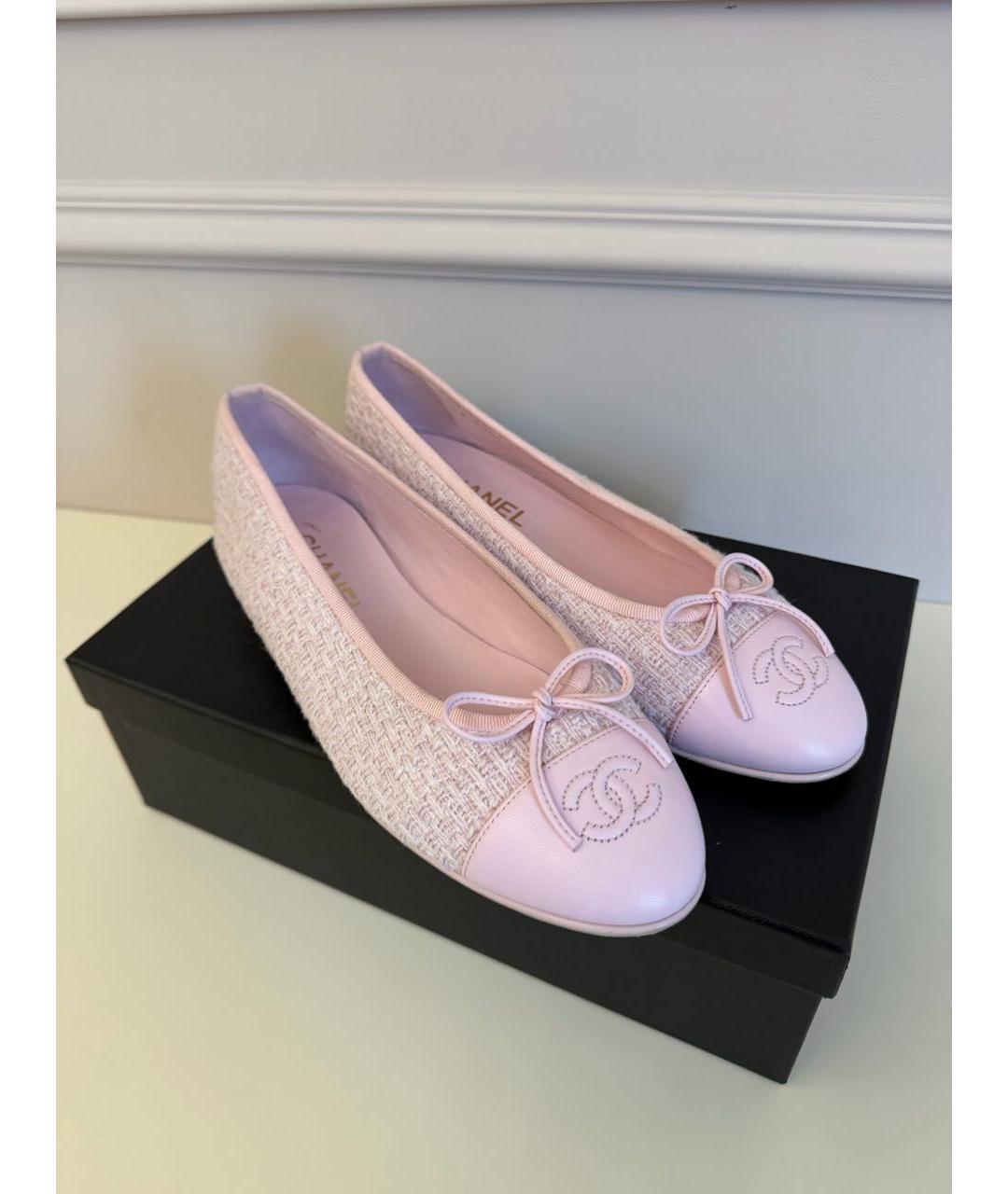 CHANEL Розовые балетки, фото 5