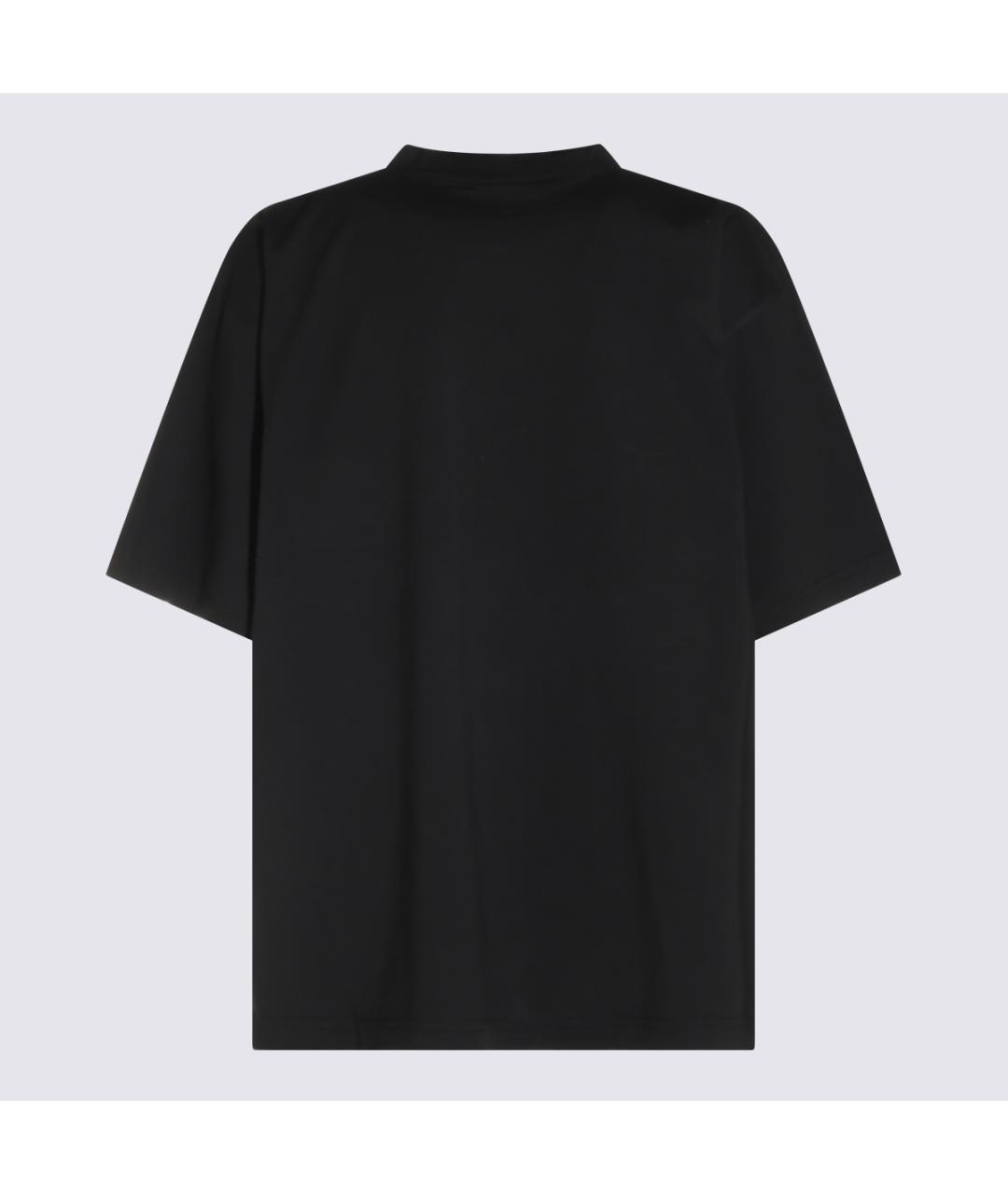 BALENCIAGA Черная хлопковая футболка, фото 2