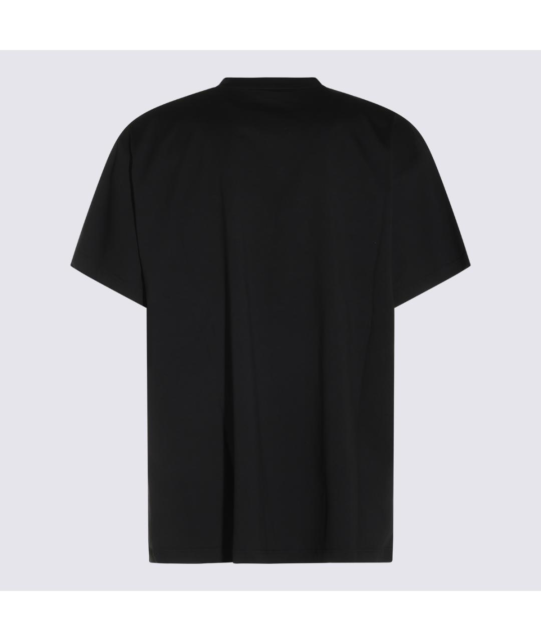 BALENCIAGA Черная хлопковая футболка, фото 2