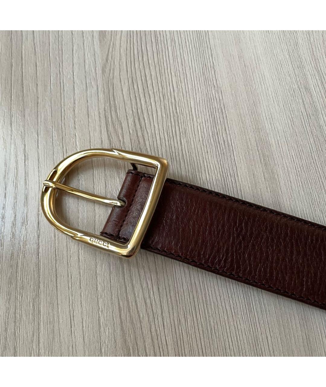 GUCCI Коричневый кожаный ремень, фото 2