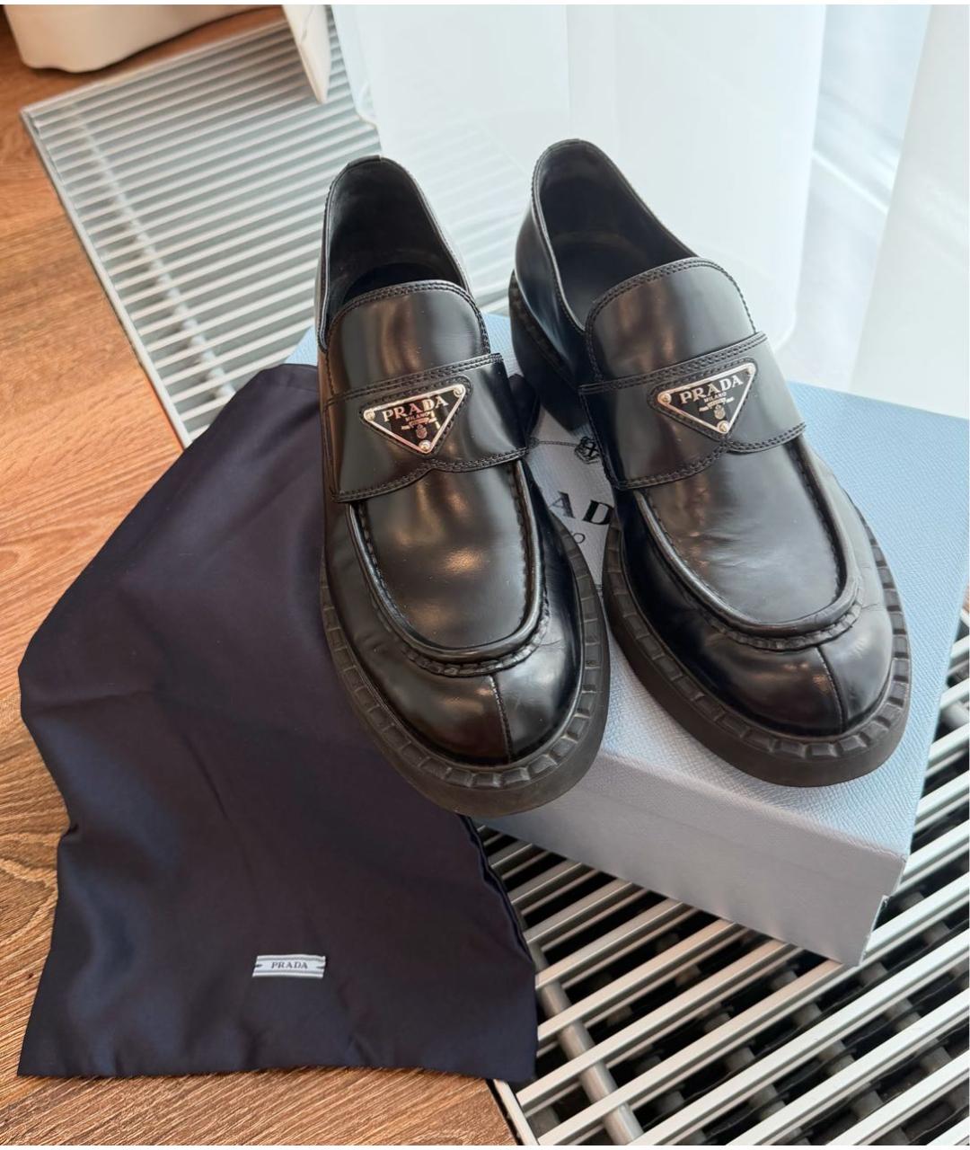 PRADA Черные кожаные ботильоны, фото 6