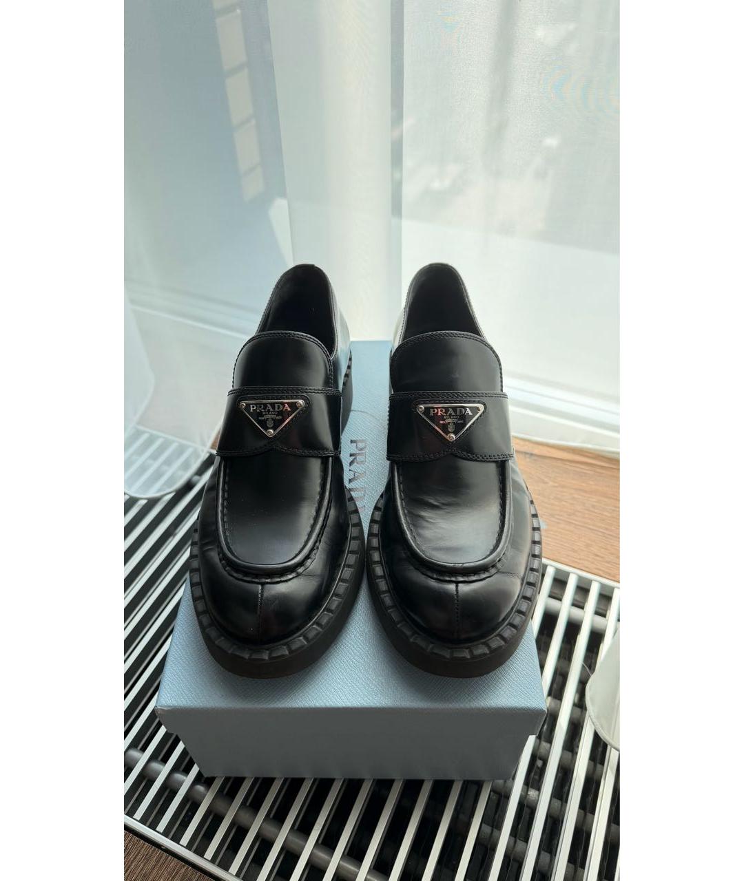 PRADA Черные кожаные ботильоны, фото 2